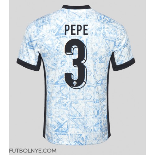 Camiseta Portugal Pepe #3 Visitante Equipación Eurocopa 2024 manga corta